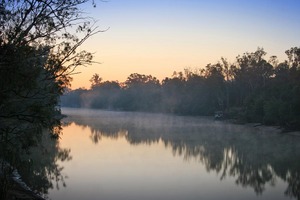 Sunrise over the Murray River at Echuca, Victoria