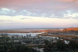 Sunrise over Pike Creek near Paringa, South Australia