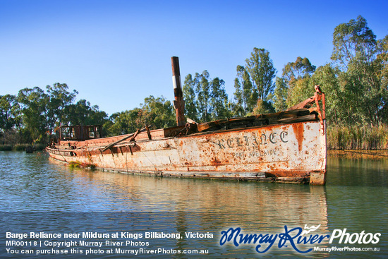 Barge Reliance near Mildura at Kings Billabong, Victoria