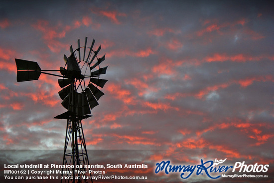 Local windmill at Pinnaroo on sunrise, South Australia