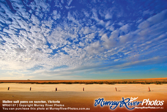 Mallee salt pans on sunrise, Victoria