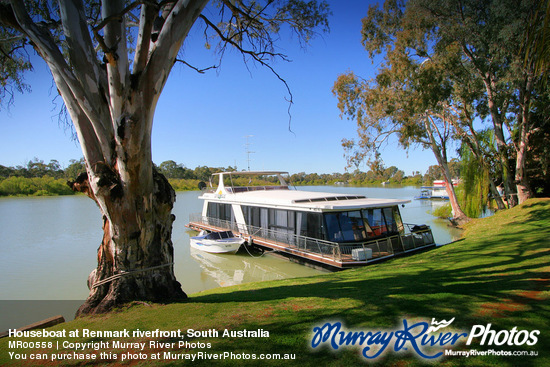 Houseboat at Renmark riverfront, South Australia