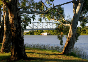 Looking towards Murray Bridge bridges