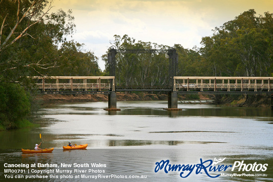 Canoeing at Barham, New South Wales