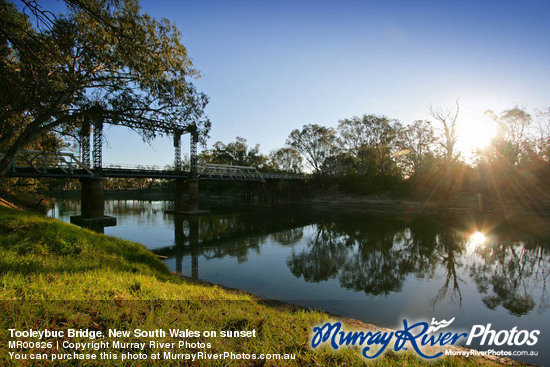 Tooleybuc Bridge, New South Wales on sunset