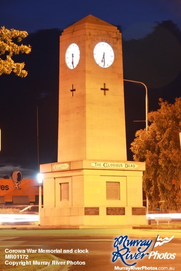 Corowa War Memorial and clock