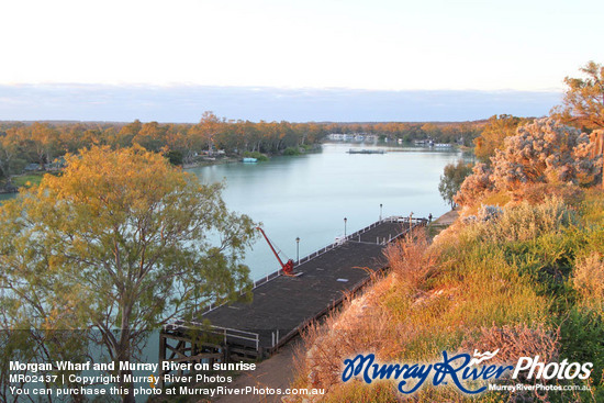 Morgan Wharf and Murray River on sunrise